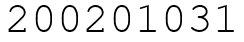 Число 200201031.
