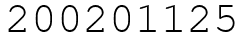 Число 200201125.