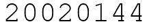 Число 20020144.