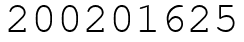 Число 200201625.