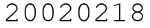 Число 20020218.