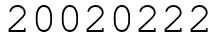 Число 20020222.