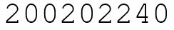 Число 200202240.