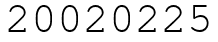 Число 20020225.