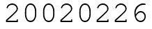 Число 20020226.