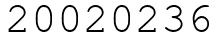 Число 20020236.