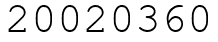 Число 20020360.