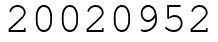 Число 20020952.