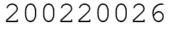 Число 200220026.