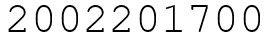 Число 2002201700.