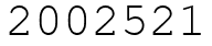 Число 2002521.