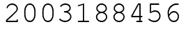 Число 2003188456.