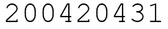 Число 200420431.
