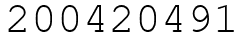 Число 200420491.