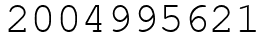 Число 2004995621.