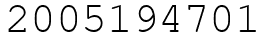 Число 2005194701.