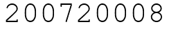 Число 200720008.