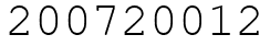 Число 200720012.