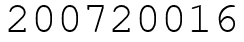 Число 200720016.
