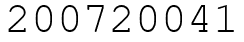 Число 200720041.