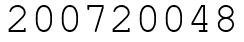 Число 200720048.