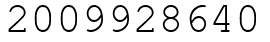Число 2009928640.