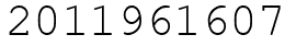 Число 2011961607.