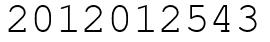 Число 2012012543.