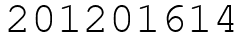 Число 201201614.