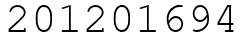 Число 201201694.