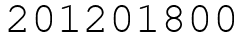 Число 201201800.