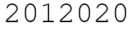 Число 2012020.