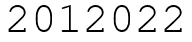 Число 2012022.