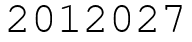 Число 2012027.