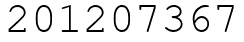 Число 201207367.