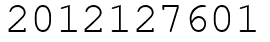 Число 2012127601.