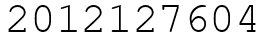 Число 2012127604.