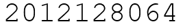 Число 2012128064.
