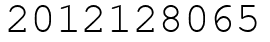 Число 2012128065.