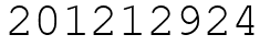 Число 201212924.