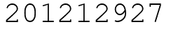 Число 201212927.