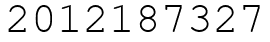 Число 2012187327.