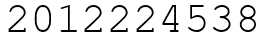 Число 2012224538.