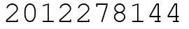 Число 2012278144.