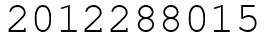 Число 2012288015.