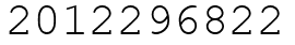 Число 2012296822.