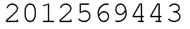 Число 2012569443.