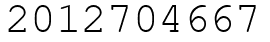 Число 2012704667.