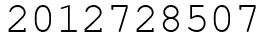 Число 2012728507.