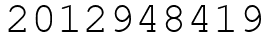 Число 2012948419.